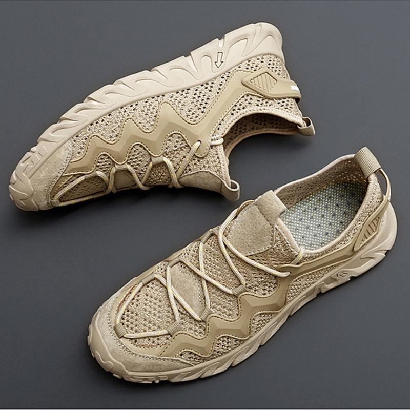 Men's Shoes, Summer Trend Hollowed Out Breathable Mesh Shoes, Casual Sports, Men's Cool and Fashionable Casual Shoes