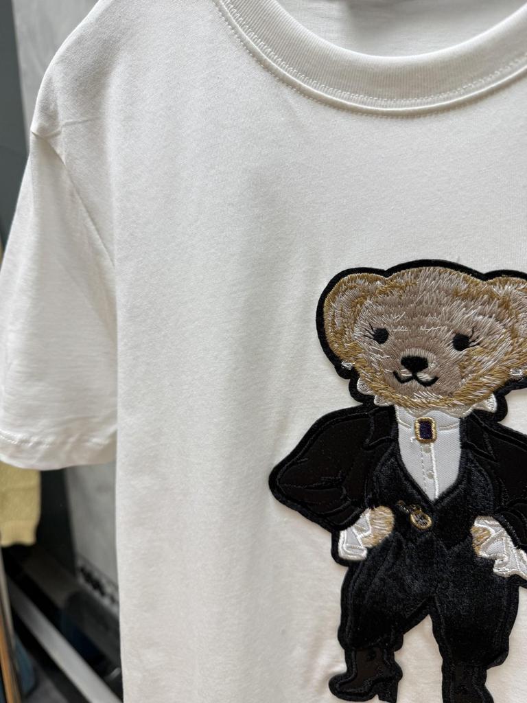 Ralph High-Quality Unisex Casual Bear Embroidery T-Shirt - Short-Sleeved, Comfortable, Versatile.