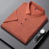 New Men's Business Casual Short Sleeved Shirt Solid Color Polo Shirt Fashionable Breathable Comfortable Versatile Top