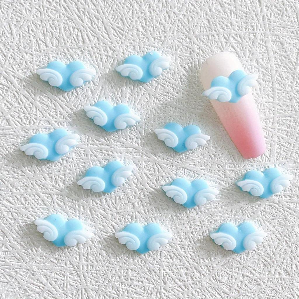 20 Pcs Luminous Angel Wing Nail Art Charm- 3D Resin Decorative Accessories For DIY Nail Design And Decoration