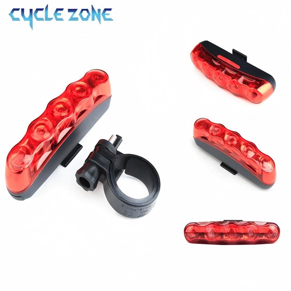 5 LED Bicycle Taillight Bike Rear Light Night Riding Safety Warning Rear Lamp Cycling Lamp MTB Road Bike Parts and Accessories