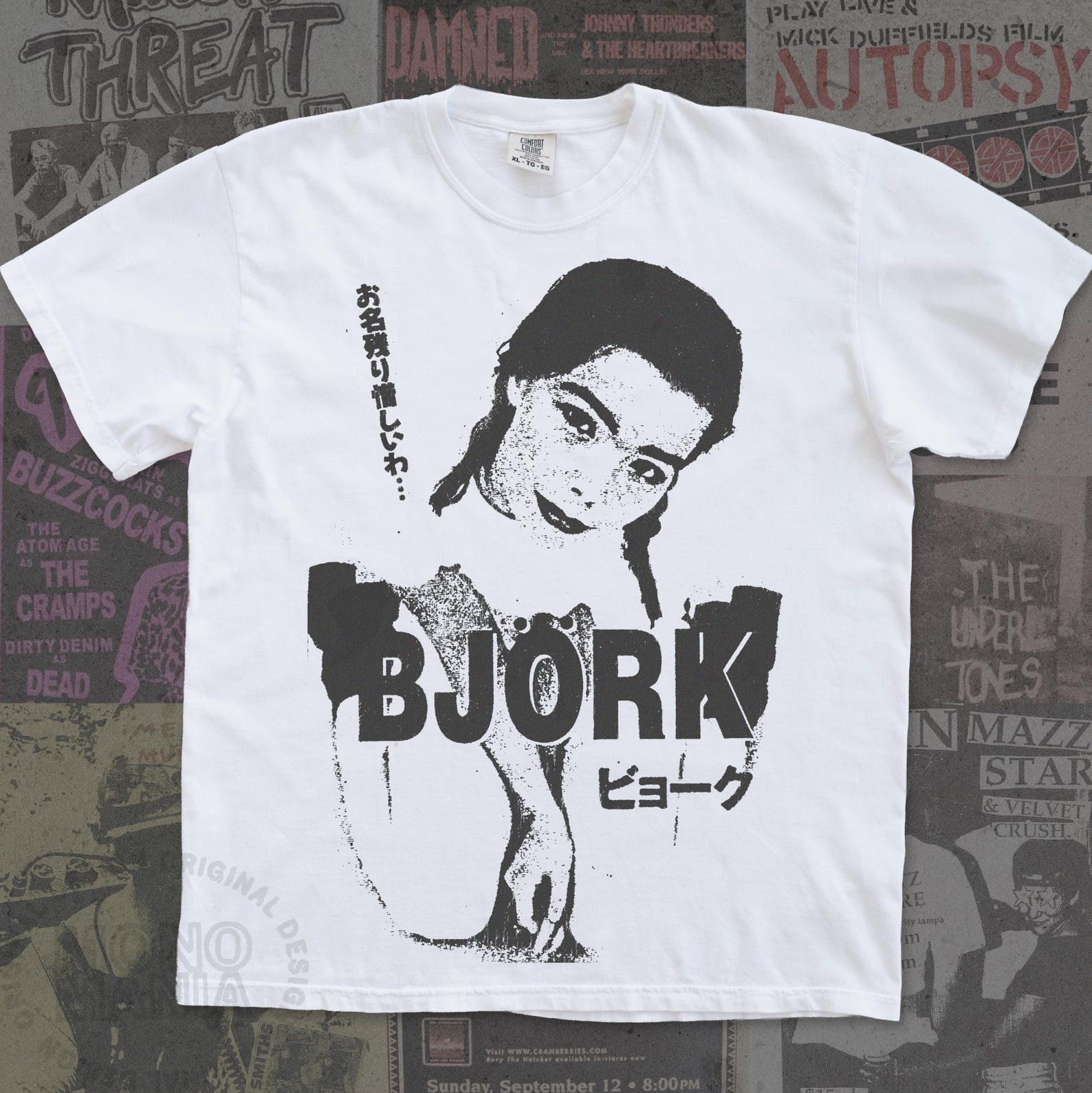 Bjork shirt, Björk tshirt, Japanese tour t-shirt | Comfort Colors tee S