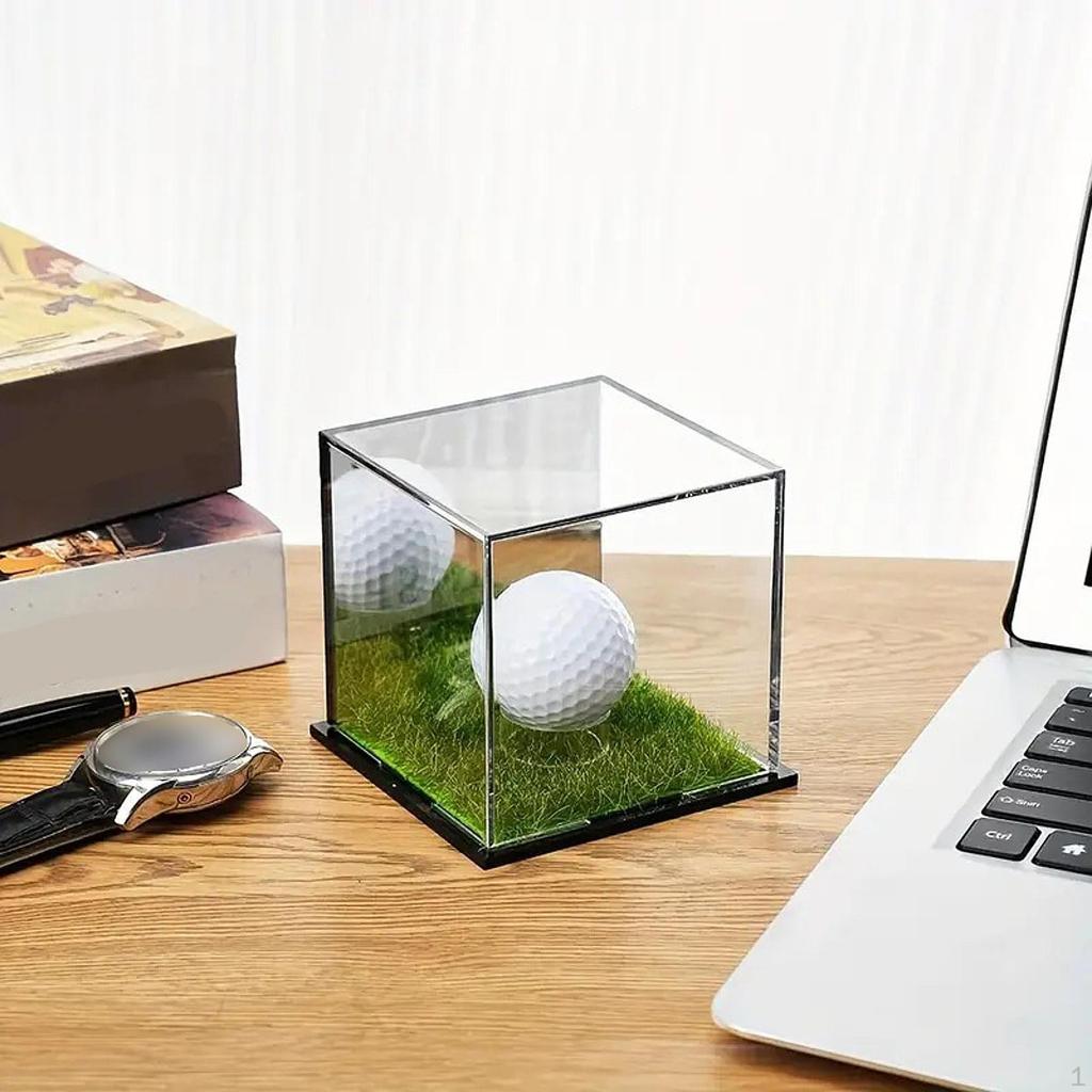 Golf Ball Display Case Transparent Storage Box Multifunction Balls Collection Accessories with Base