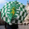 Sporting football Crest Automatic Folding Umbrella - 8-Rib Travel Umbrella with Auto Open/Close & Portable Gifts for holidays or birthdays
