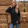 Women's Turtleneck Sweater, Button-Front for Fall and Winter