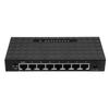 5V 10/100Mbps 8 Ports Gigabit Ethernet Network Switch Internet Hub with Power Adapter for TV Computer Games Black