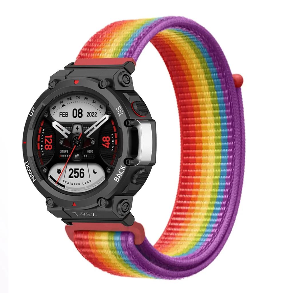 Nylon Loop Strap For Huami Amazfit T-REX 3/2 Smart Watch Band Women Men Bracelet For Amazfit T-Rex/T-Rex Pro Wristband Correa