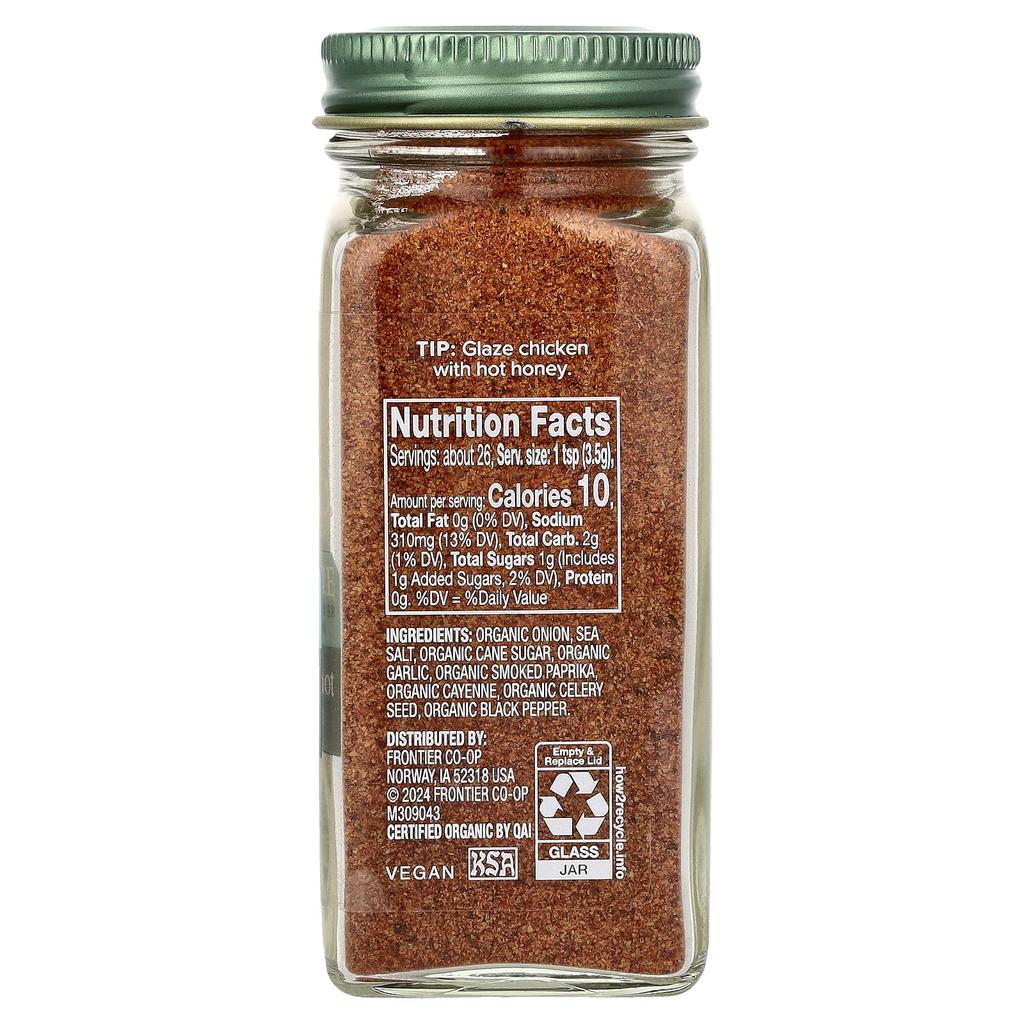 Simply Organic Bulgogi Style Seasoning, Nashville Hot, 90g (3.17oz)
