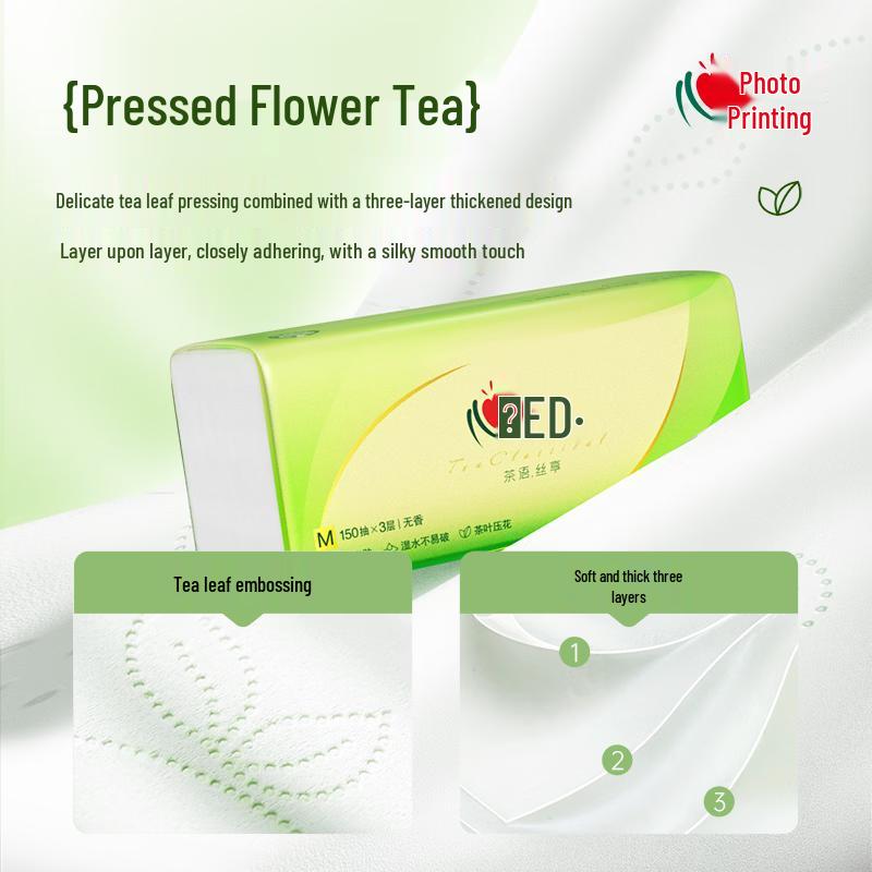 Heart to Heart Tea Language Silk Enjoy 3-Ply Facial Tissues