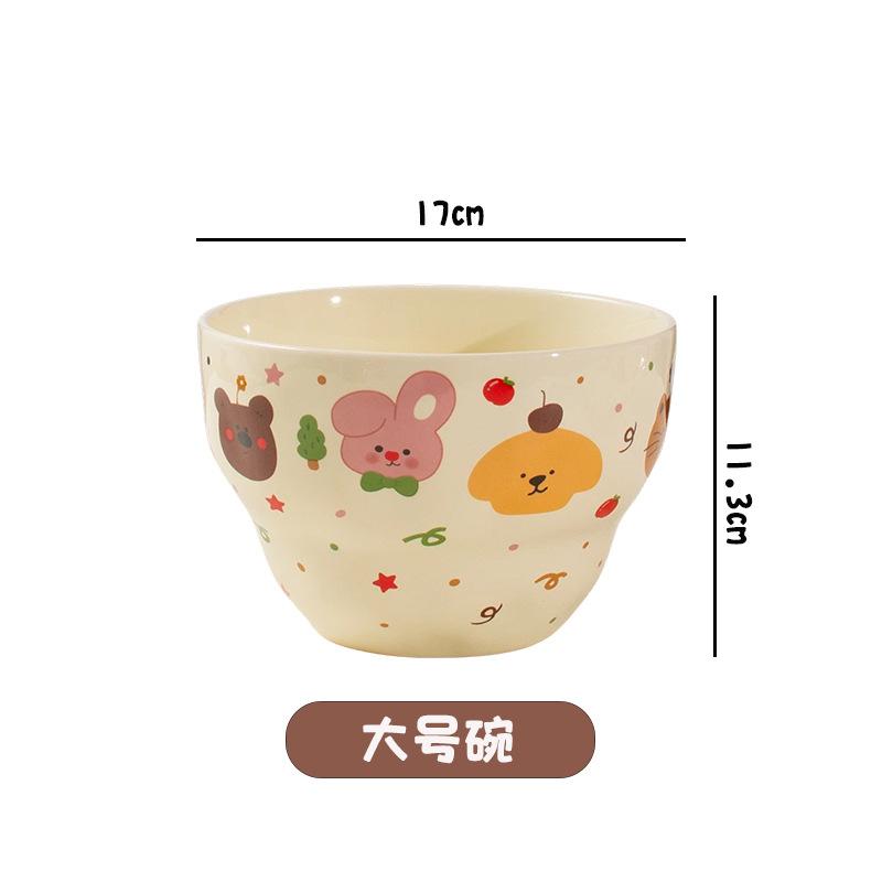 Cute Cartoon Ramen Bowl Household Ceramic Bowl Personal Instant Noodle Bowl Cute Cartoon Soup Noodle Bowl Large Noodle Bowl