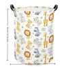 Cartoon Animal Storage Basket Foldable Waterproof Laundry Hamper With Double Handles For Kids Toy Clothes Organizer Bin