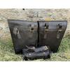 Leather Saddlebags Motorcycle Pouch Black Three Bags Panniers Saddle Bags For Sportscasters Set of Three Bags