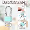 Set of 2 Metal Key Keyring Swivel Leather Keychain Buckles for Dark [uxcell] Keychains, Clips, Hooks, Holders, Organizers, Buckles, Keyrings, Clips,