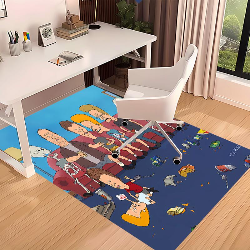 Funny B-Beavis and Butt-Head Printed Absorbent Washable Carpet, Non-Slip Bathroom Mats, Kitchen Rugs, Yoga Mat,Living Room Entrance, Camping Picnic Ru