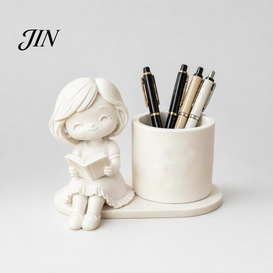 Durable Desk Accessory 3D Printed Pen Holder, Creative Desktop Organizer for Pencils Gel Pens Stationery Holder Makeup Brushes, Storage Container