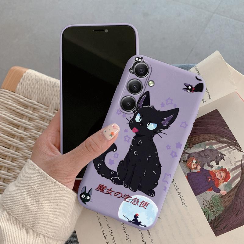 

Чехол для телефона с рисунком Тоторо для iPhone Samsung A55 S24 FE S25 M35 Xiaomi Redmi Note 13 Pro 14C Huawei Honor Realme, противоударный матовый чехол с защитой от царапин Redmi Note 14 Pro 5G фиолетовый