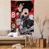 Anime Kaiju No 8 Tapestry Art Printing Japanese Wall Tapestry Anime Wall Hanging Home Decor