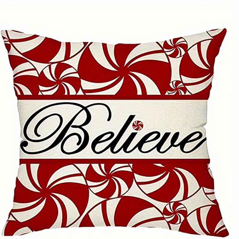 Christmas Gnome Heart Throw Pillow Covers, Festive Couple Cushion Cases for Holiday Decor