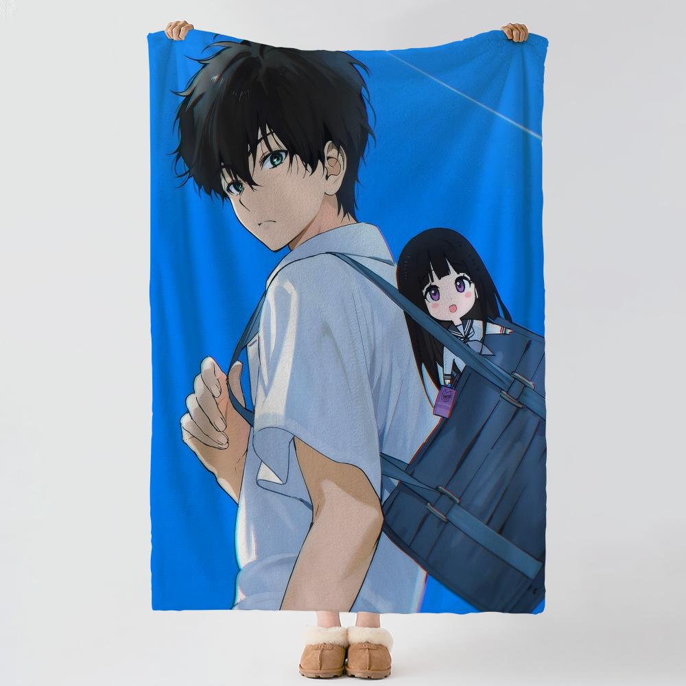 Anime H-Hyouka-A Throw Thick Comfort Flannel Quilt, Multi-scene Use Indoor Outdoor Daily Nap