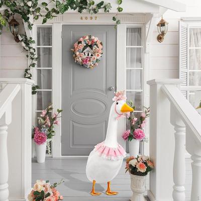 Goose Outfit for 23"/17" Statue Cute Holiday Novelty Yard Decoration Apparel Outdoor Porch