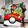 Personalized Custom Name Blanket - Pokémon Ash and Pikachu Print Design,Blanket for Sofa,Bed,Travel,Camping - Soft and Warm, Great Gift