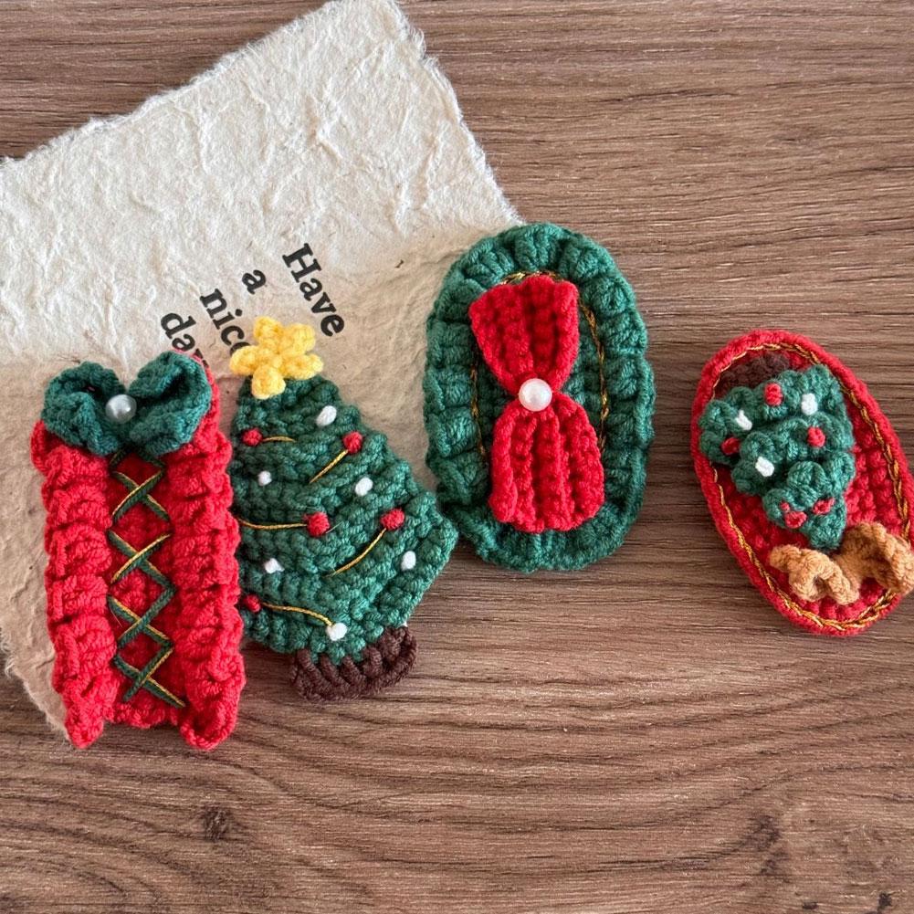 Christmas Series Hair Clips Winter Wool HairPins Christmas Tree BB Clips for Woman Girls Sweet Barrettes Children Cute Headdress