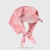 Cute Cartoon Cat Pink Scarf Baseball Cap Women Summer Sun Protection Tie Back Hat, Fashion Outdoor Visor
