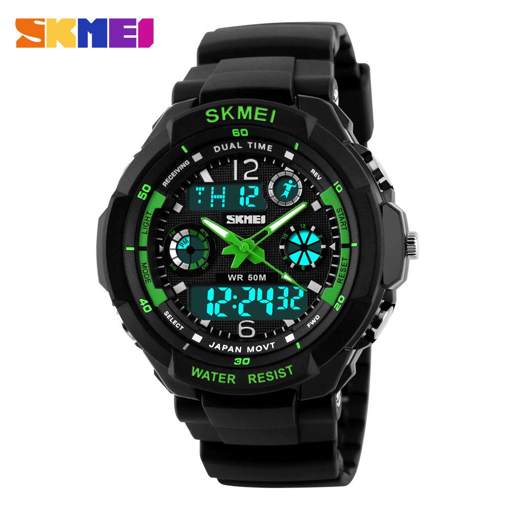 Shikemei 0931 Men's Fashion Waterproof Dual Display Outdoor Sports Multifunction Watch