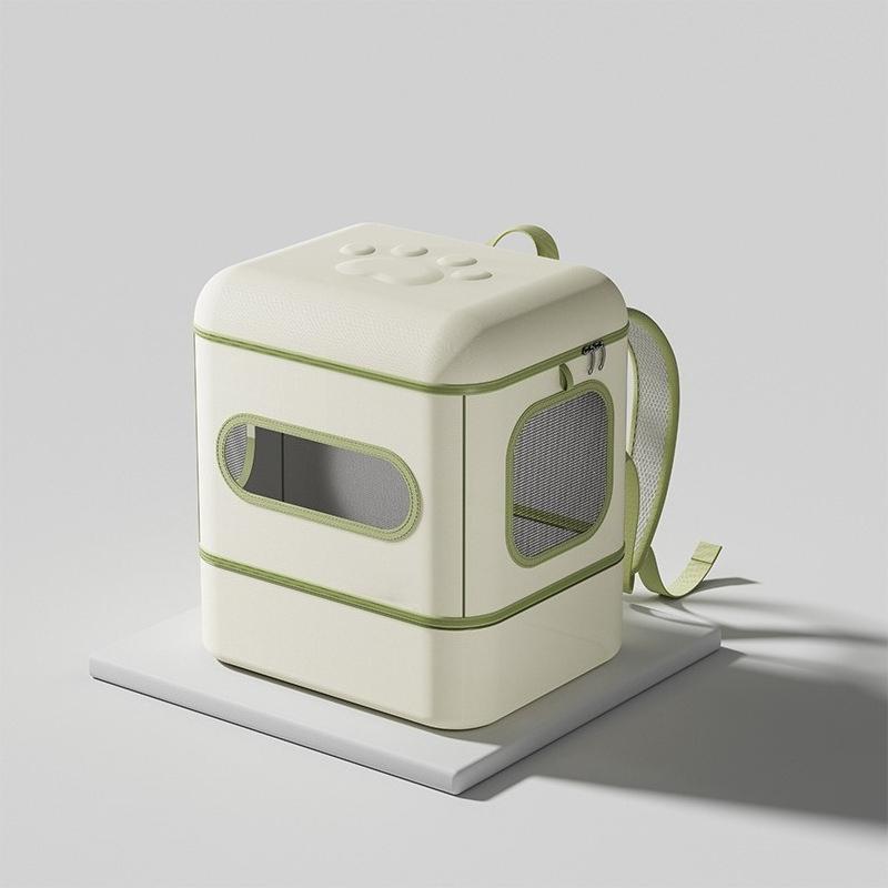 Cat bag Go out Portable cat backpack Comes with cat litter box Foldable pet trolley case Backpack