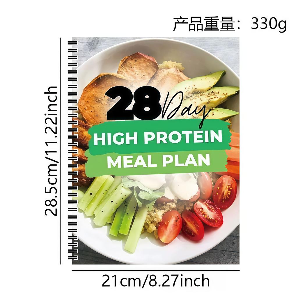 Labelable High-Protein Diet Plan 28-Day Recipe Diet Plan Coil Book