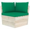 VidaXL Corner Pallet Sofa for Garden with Cushions Impregnated Spruce