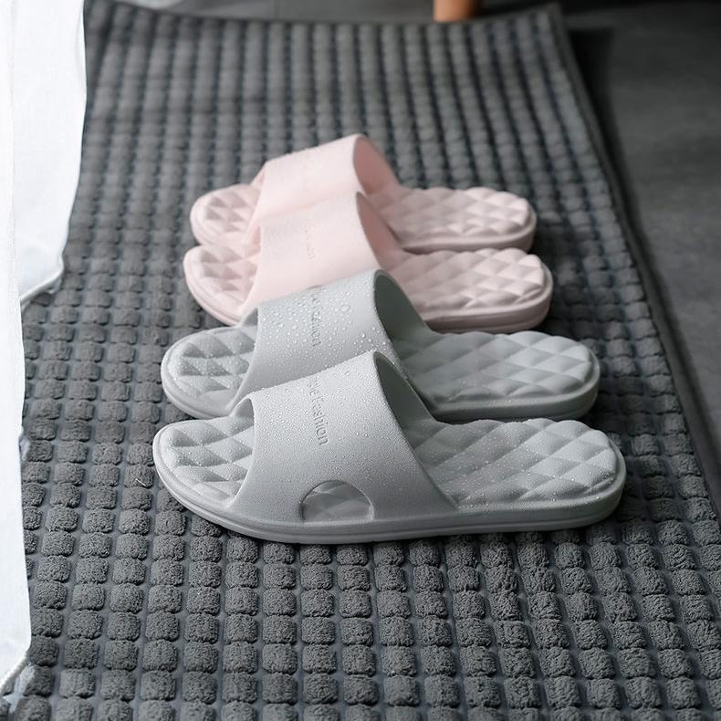 WTEMPO EVA Slippers Women Summer Thick Bottom Indoor Home Couples Bathroom Slippers Non-slip Soft Ins Cool Slippers