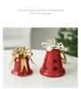 Iron Art Bell with 3D Bow & Hemp Rope - Christmas Tree Ornament & Home Decoration