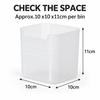 Frosted PP Refrigerator Door Storage Bin, 10 x10 x11cm, 1 / 2 / 3 Pieces