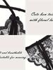 Seductive Lace Deep V Lingerie Set Soft Intimates Bra Open Crotch Thong Womens Complete Underwear Set Erotic Costumes Temptation