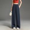 Women's Spring Elastic Waist Straight Leg Casual Pants