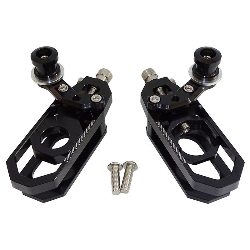 Motorcycle Rear Wheel Axle Blocks Chain Adjusters Tensioner with Swingarm Spools For YAMAHA YZF R6 YZF-R6 2006 2007 2008-2016
