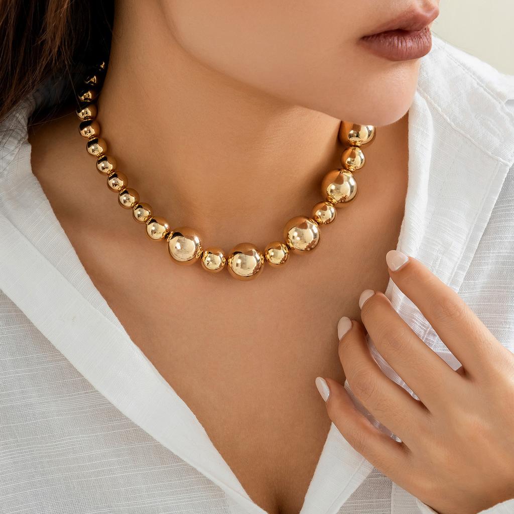 Creative Multi-layer Pearl CCB Sweater Chain Collarbone Chain Temperament Elegant Love-shaped Layer Necklace