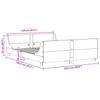 Solid Wood Bed Frame Without Mattress Wax Brown 120 X 190 Cm Pine Wood