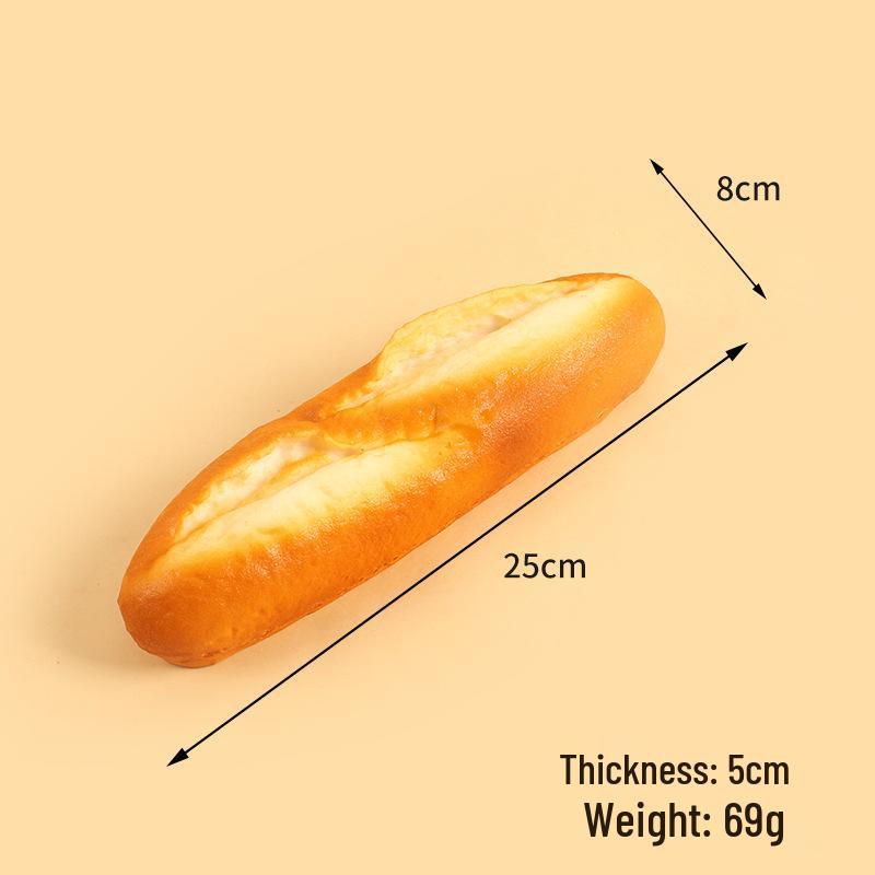 Baguette e Bruco in PU Sintetico, Oggetto di Scena per Esposizione, Decorazione o Servizi Fotografici