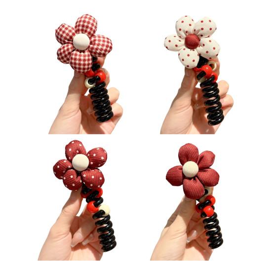 4Pcs Women Hair Ropes Butterflies Faux Braided Hair Elastic Straps Decor Hair Ties Hair Accessories