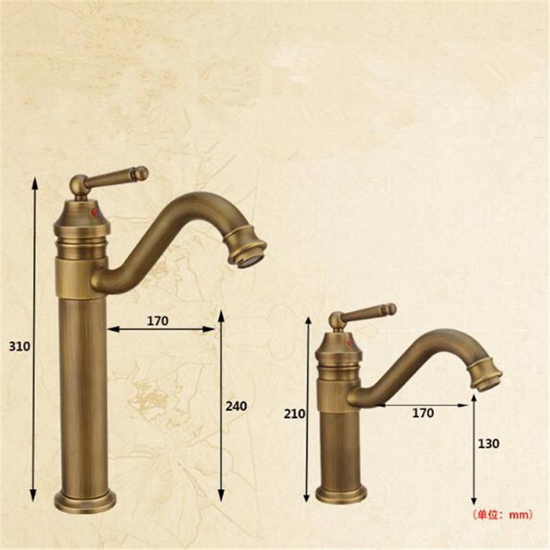 Baterii pentru chiuvetă Robinet de baie din bronz antic, alamă caldă și rece Baterie pentru chiuvetă de baie Baterie pentru toaletă montată pe punte Baterie Baterie de apă