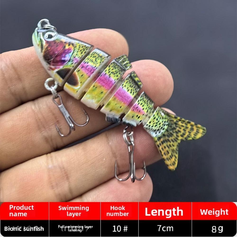 Simulierter mehrteiliger Fisch 7cm-6 Abschnitte Luya-Köder, Hardbait und Kunstköder