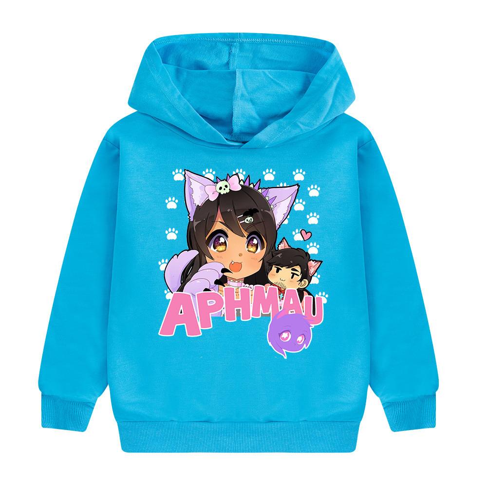 B938 Multi-color Kids Girls APHMAU Print Casual Long Sleeves Hoodie Top