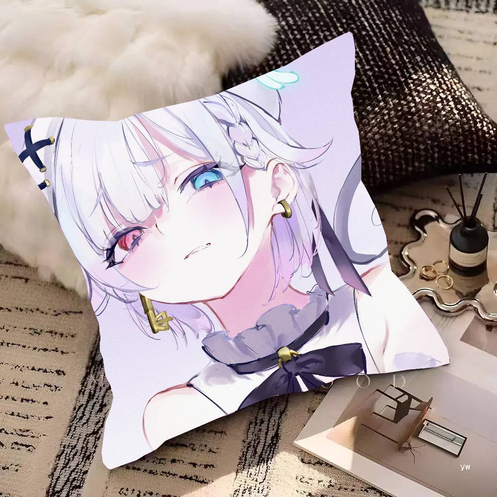 Amemiya Nazuna Anime V-VShojo Pillow Case Fashion Square Pillowcase Bedroom Sofa Room Ins Decoration Leisure
