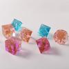 7 Shapes Dices Square Triangle Dices Mold Dices Digital Game Silicone Mould Crystal Epoxy Resin Mold with Storage Box