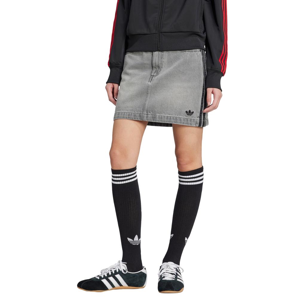 adidas 3S Denim Mini Skirt - Washed Grey Denim / Jw2657