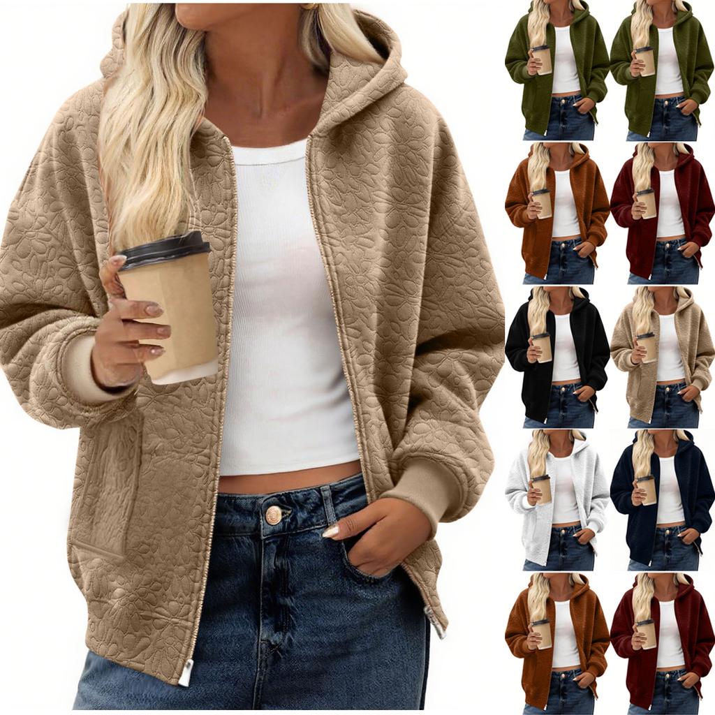 Hoodies For Women Long Sleeve Zip Up Sweater Jackets Loose Casual Hooded Jackets With Pockets