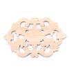 1Pc Wood Carved Onlay Applique Unpainted Furniture for Home Door Cabinet Decoration (30 X 19cm)
