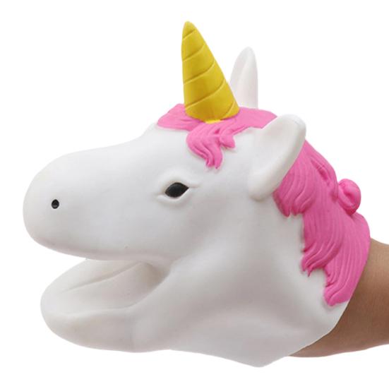 Simulation Animal Puppet Realistic Dinosaur Shark Horse Crocodile Hand Puppet Kids Adults Interactive Role Playing Soft Rubber Hand Glove